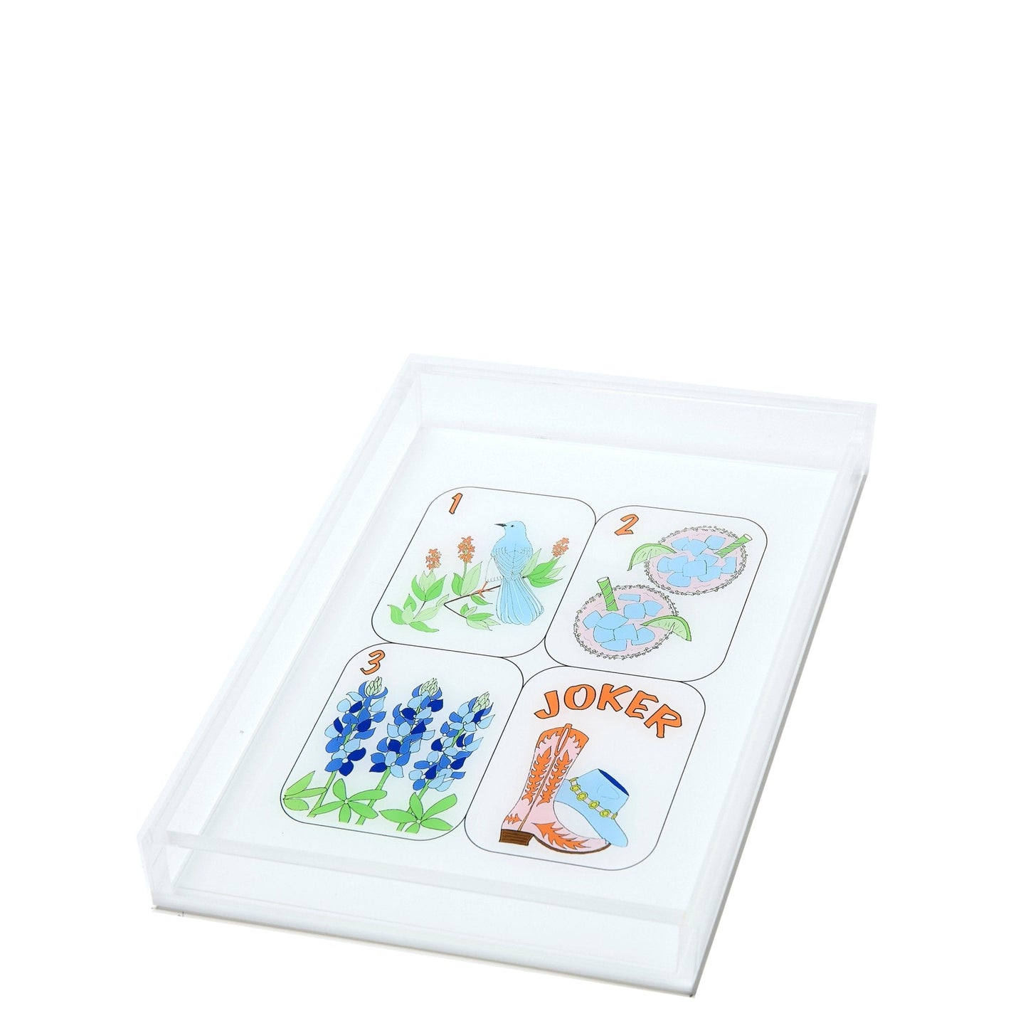 Texas Mahjong Tiles Acrylic Tray