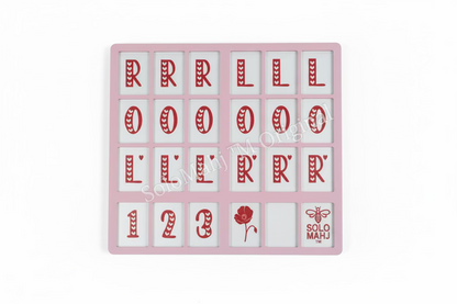 SoloMahj Poppy Board – Sweetheart Edition (Pink, Large Tiles)