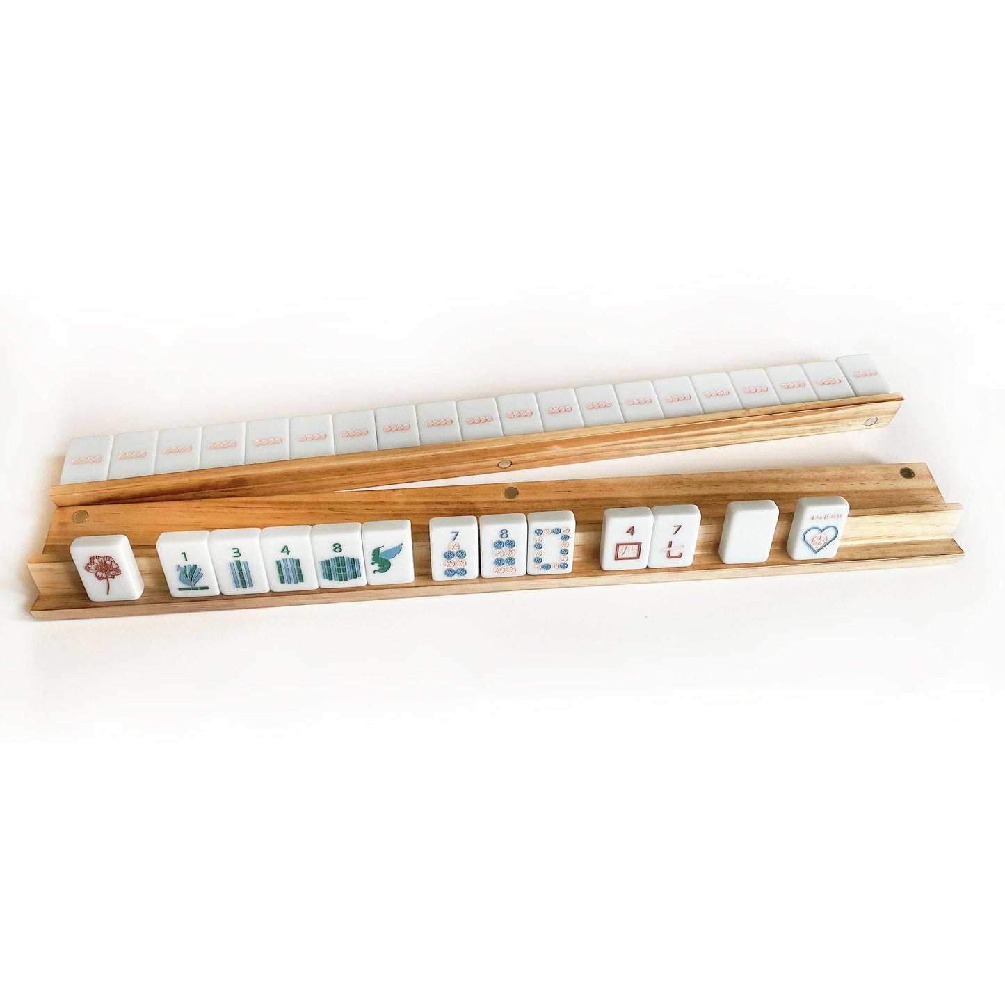 Peace Love Mahjong - Mahjong Racks & Pushers (Set of 4)