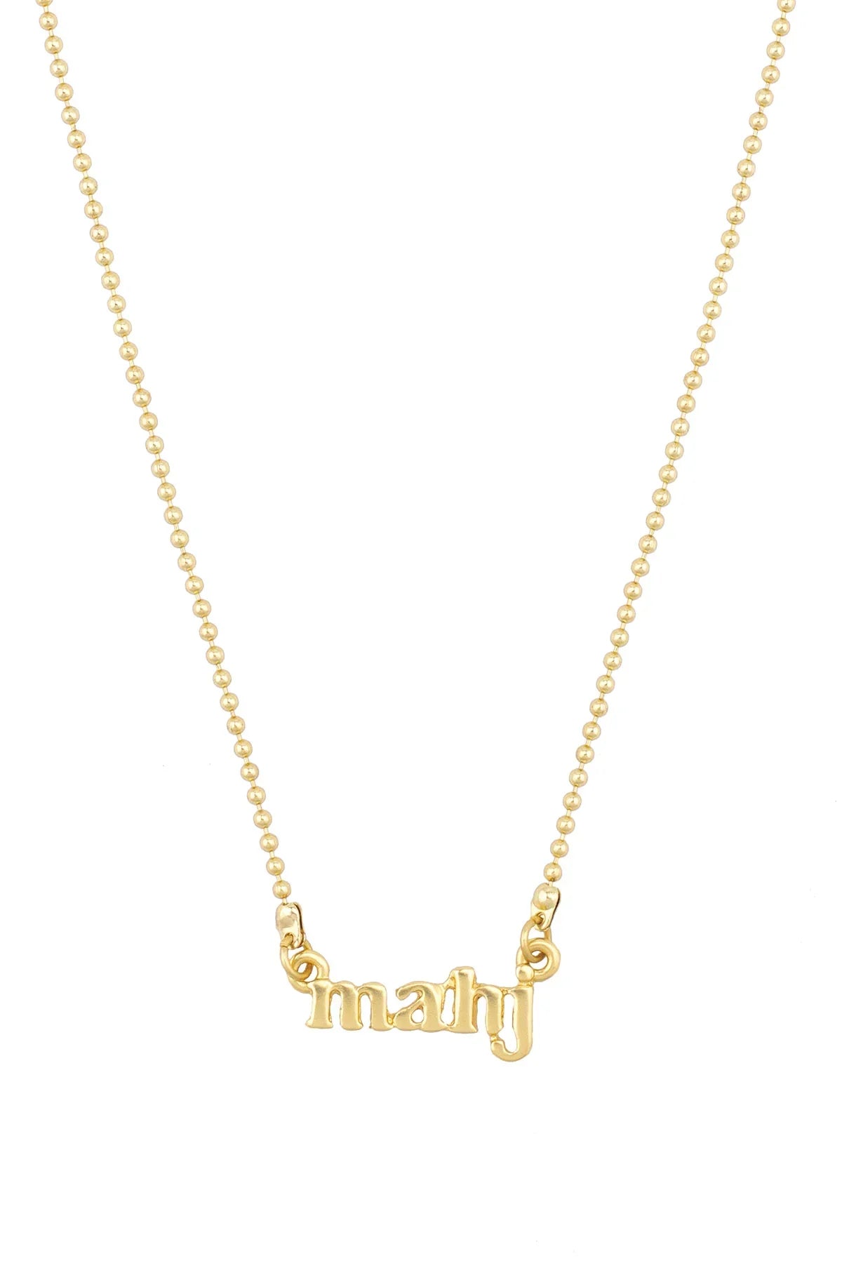 Mahj Ball Chain Necklace in Shiny Gold