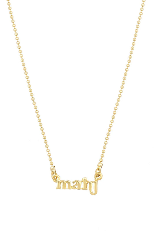 Mahj Ball Chain Necklace in Shiny Gold