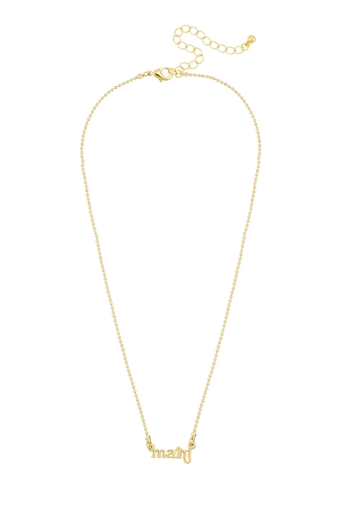 Mahj Ball Chain Necklace in Shiny Gold