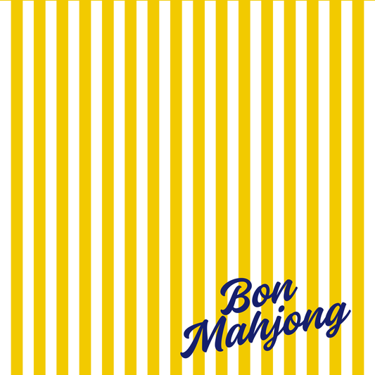 Mahjong Game Mat: Cabana Stripe in Yellow