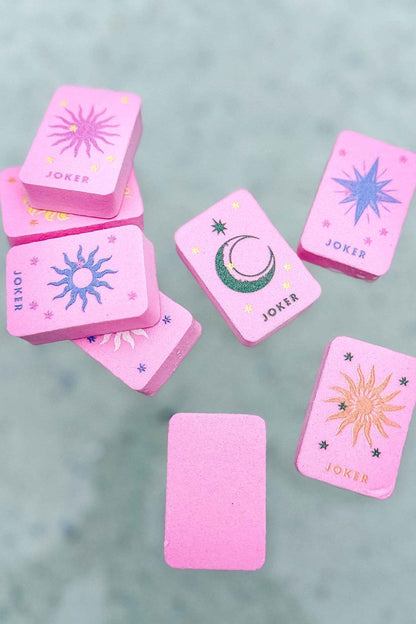 Girl Tribe Co - Floating Mahjong Tiles in Floral Pink for the Pool