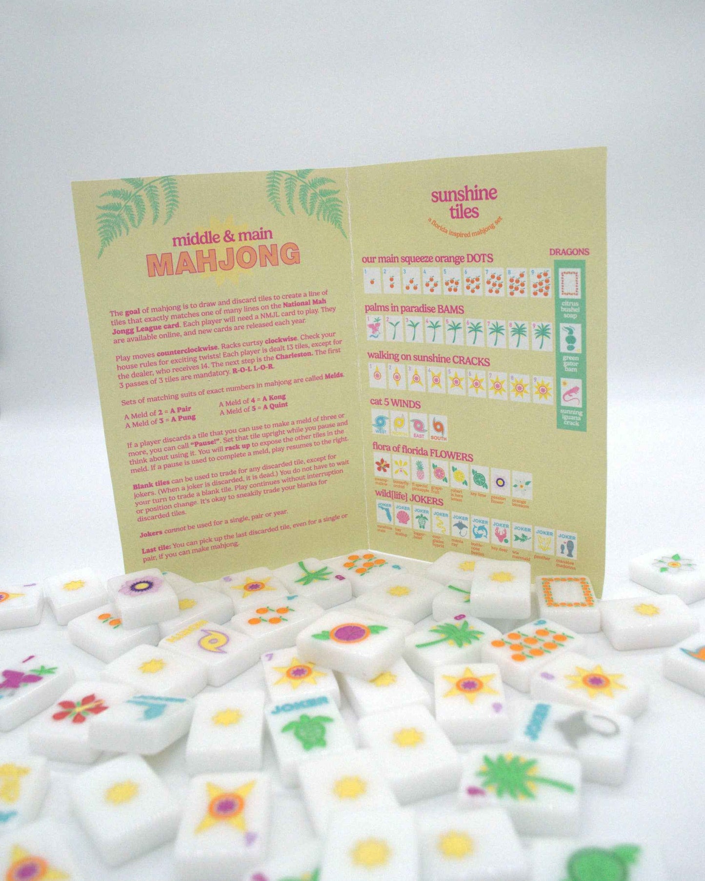 Middle & Main Mahjong - "Sunshine Tiles" FL Inspired Mahjong Set