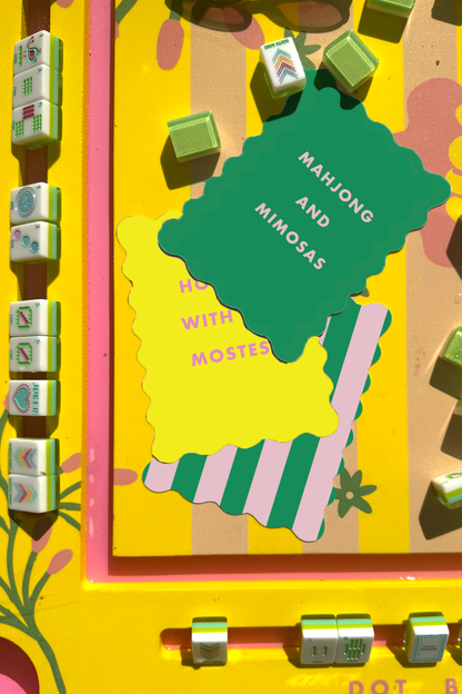 Girl Tribe Co - Palm Springs Yellow Mahjong Shufflers Set of 2