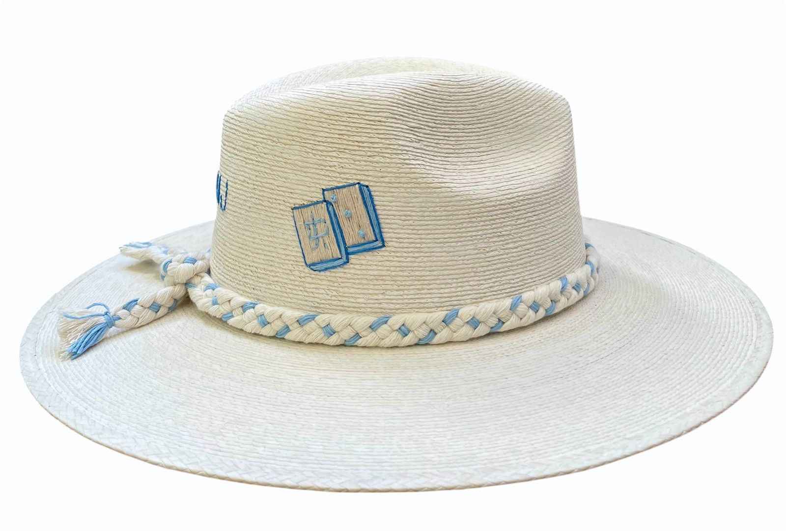 MAHJ BLUE  PALM HAT