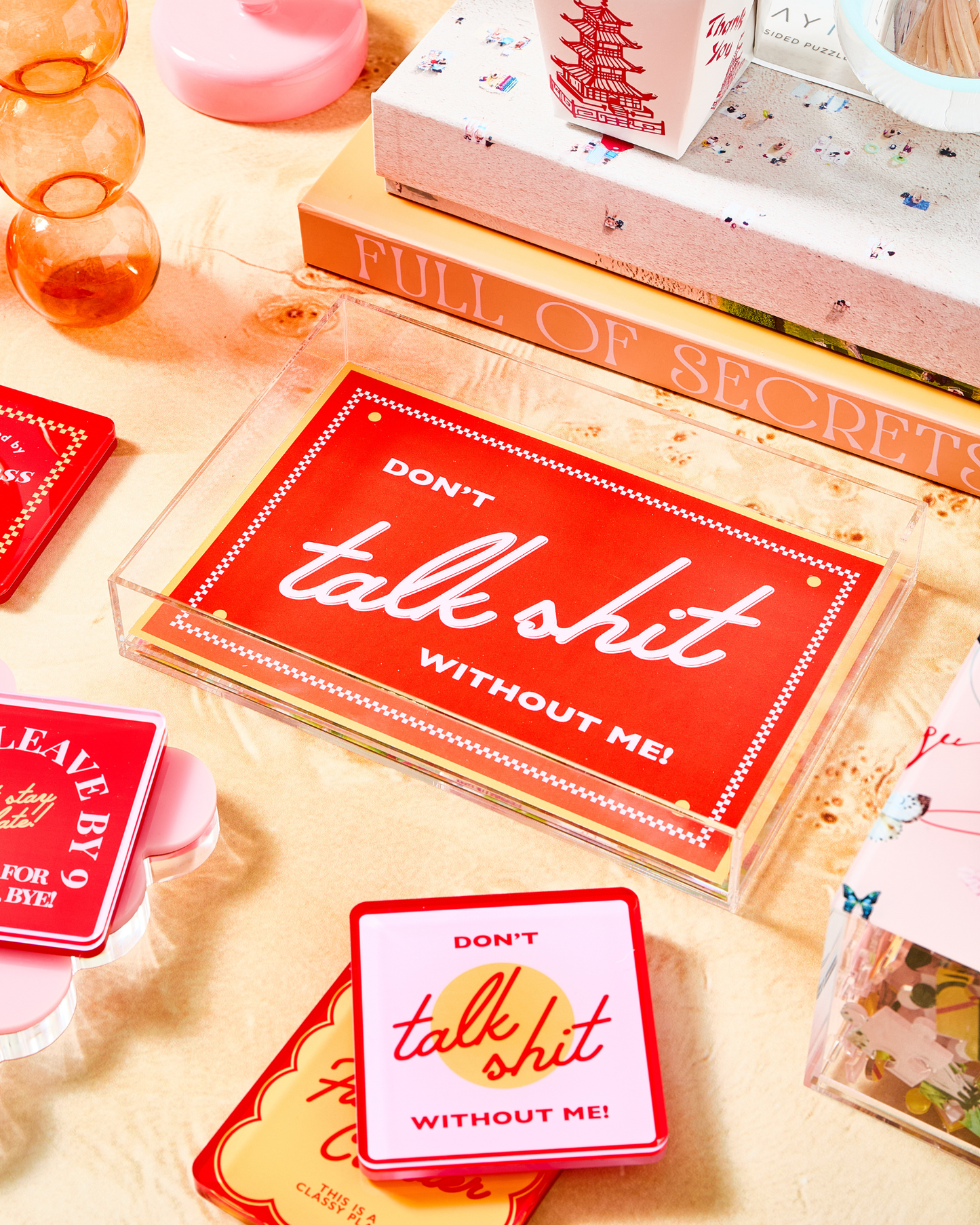 Snarky Red Small Tray