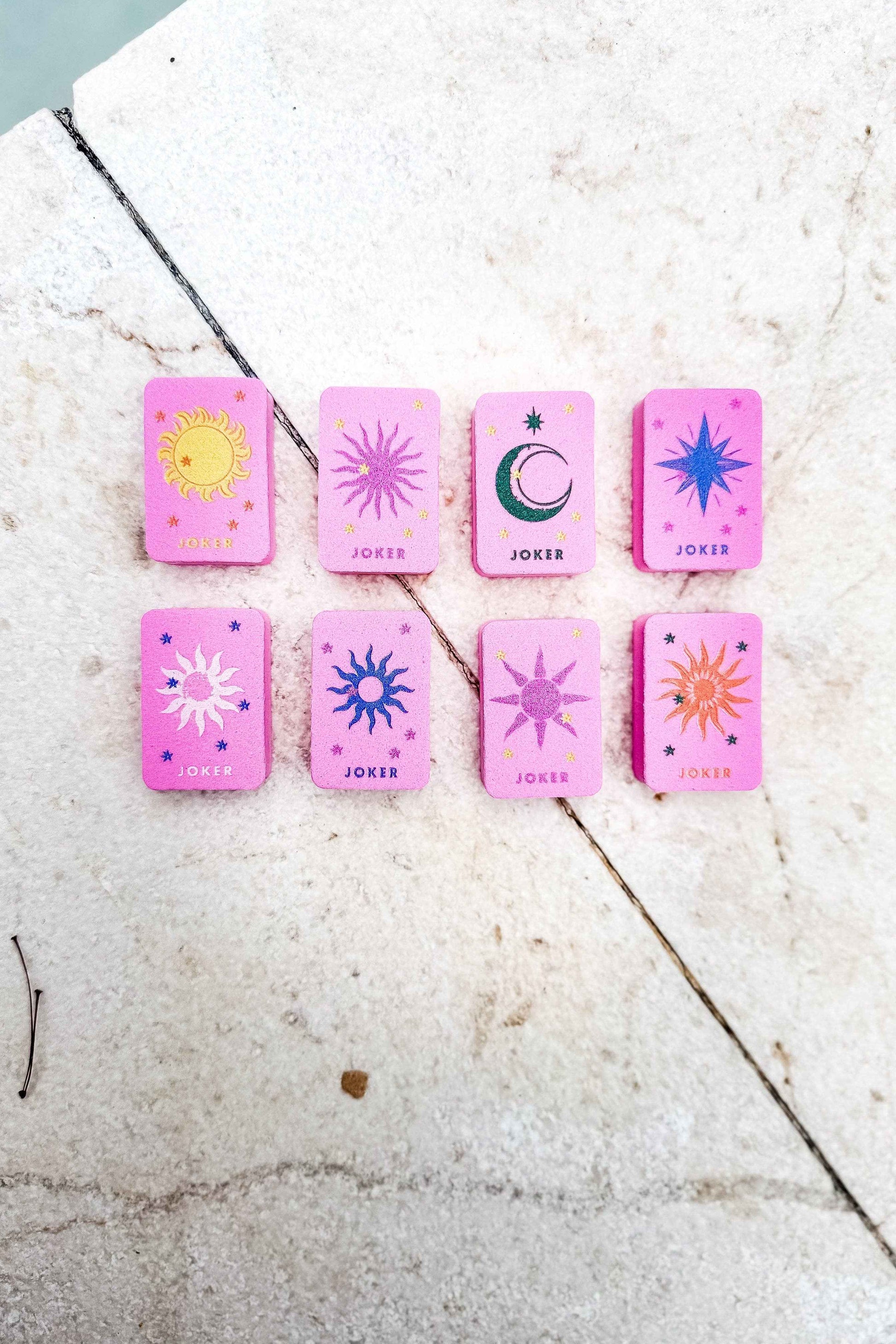 Girl Tribe Co - Floating Mahjong Tiles in Floral Pink for the Pool