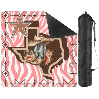 Knocking Boots Texas Mahjong Mat Boho Wildflower
