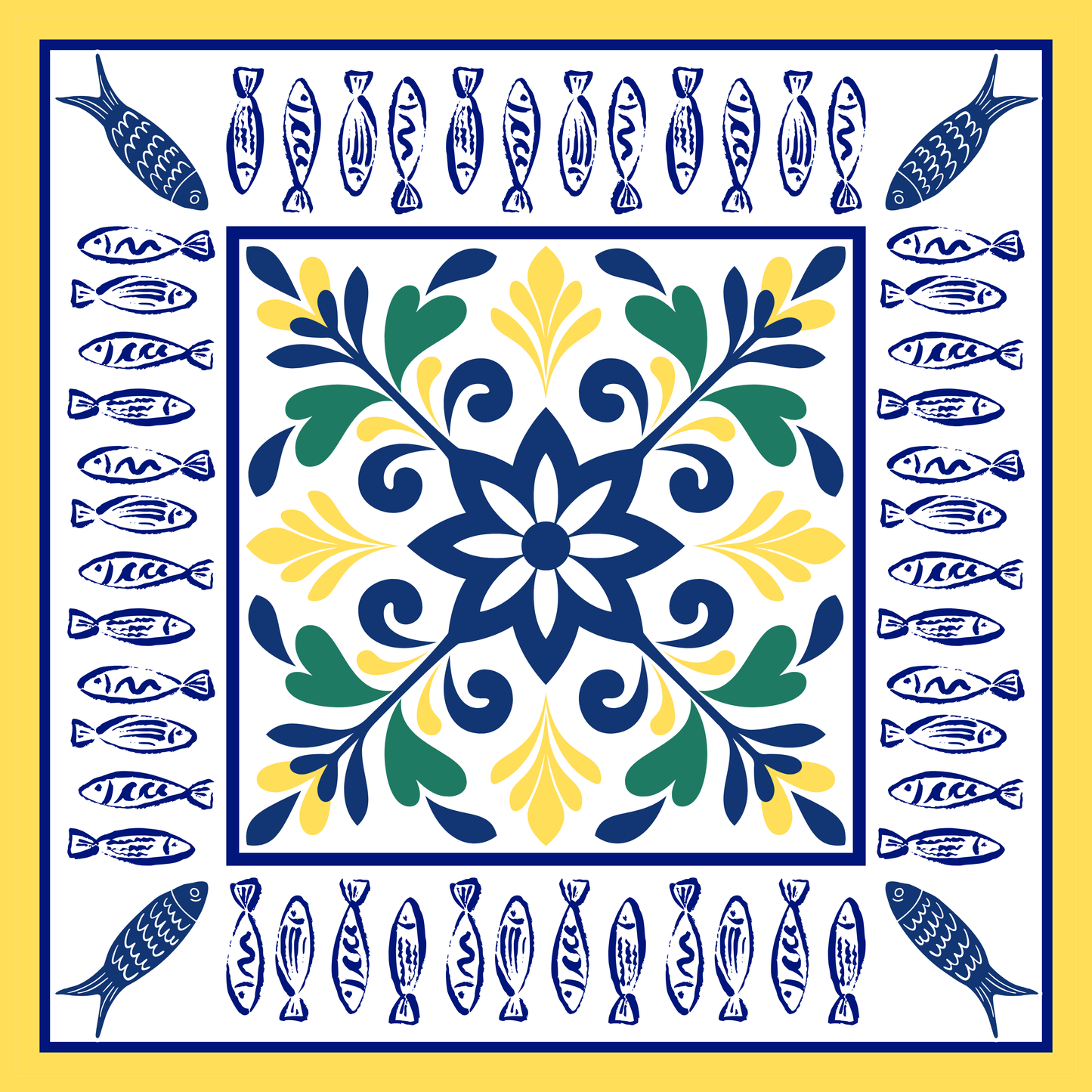 Amalfi Fish Neoprene Mahjong Mat