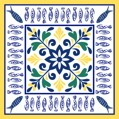 Amalfi Fish Neoprene Mahjong Mat