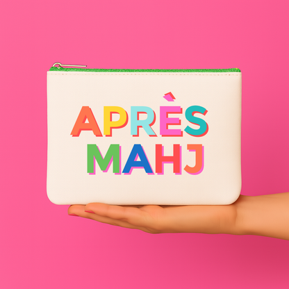 Apres Mahj Leather Bag pouch Mahjong gift cosmetic bag - Bam & Bloom