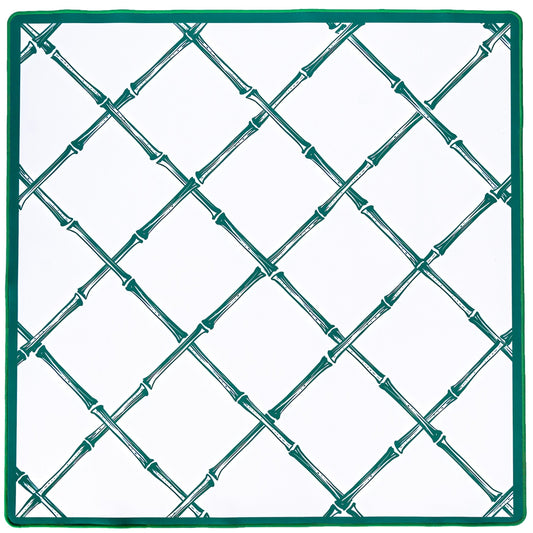 Mahjong Game Mat: Trellis in Tennis White