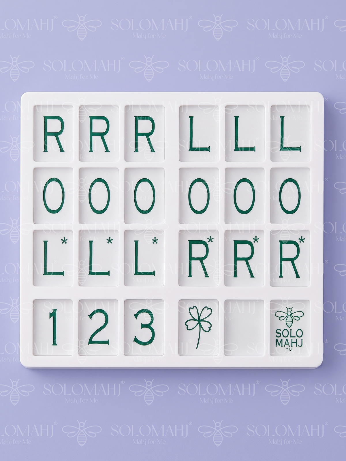SoloMahj Clover Board – Solitaire Mahjong for Traditional Tiles Green