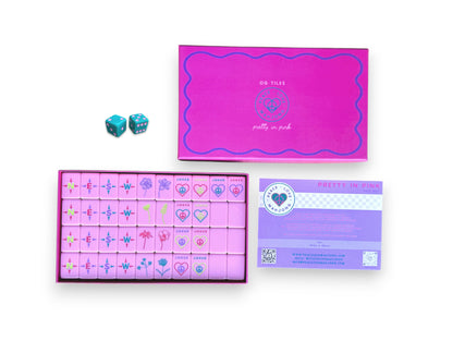 Peace Love Mahjong- Pretty in Pink OG Mahjong Tiles