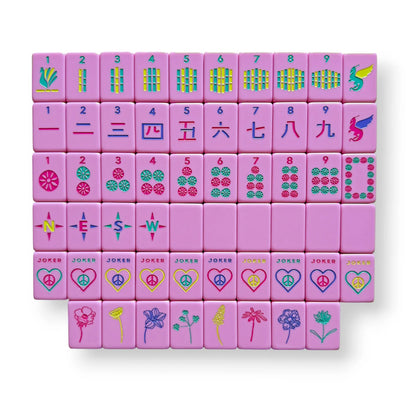 Peace Love Mahjong- Pretty in Pink OG Mahjong Tiles