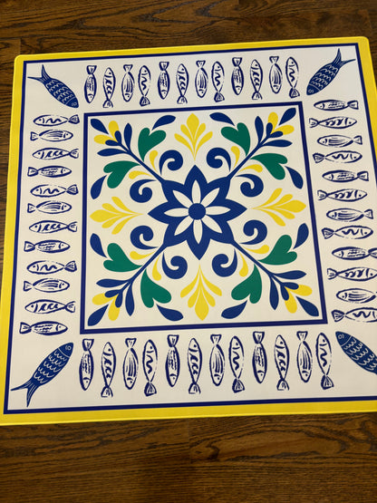 Amalfi Fish Neoprene Mahjong Mat