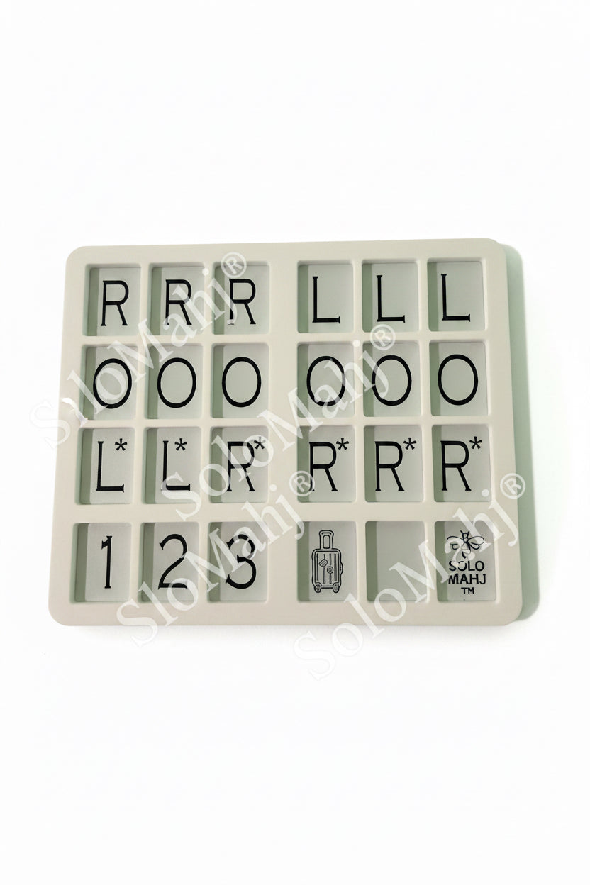 SoloMahj JetSetter Board – Ultra-Portable Solitaire Mahjong for Tiny Tiles