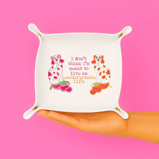 Staffordshire Spaniel Lotus Cute Funny trinket tray gift - Bam & Bloom