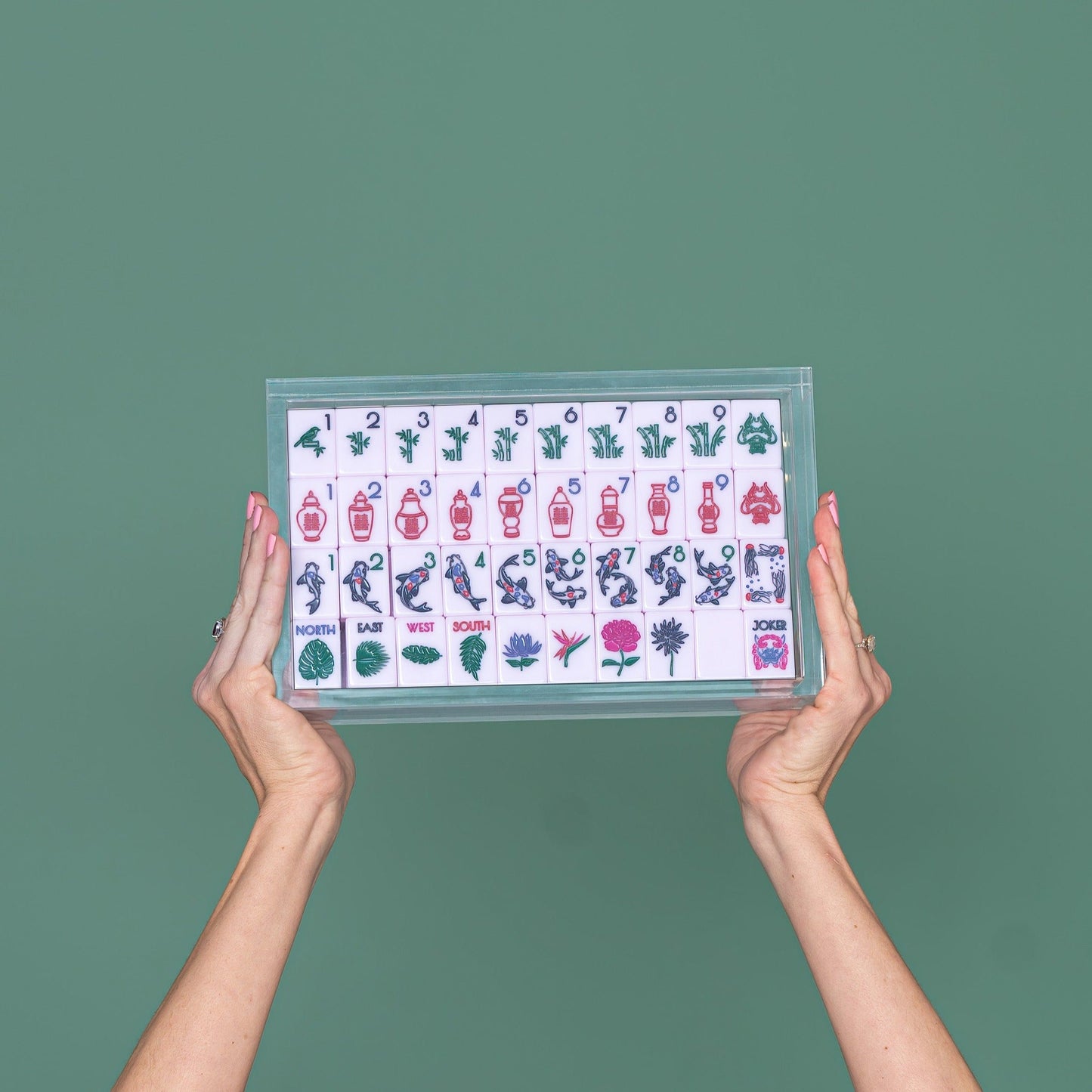 LUCITE MAHJONG TILE DISPLAY BOX