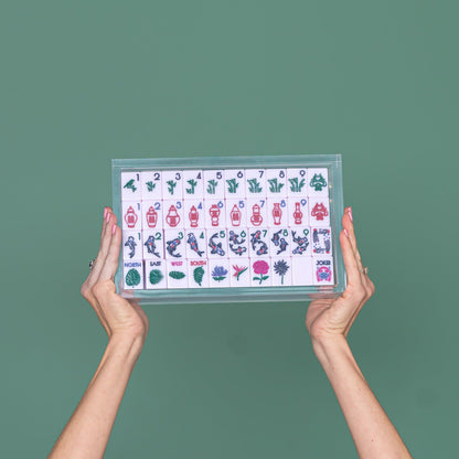 LUCITE MAHJONG TILE DISPLAY BOX
