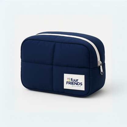 Navy Architectural Mahjong Tile Set