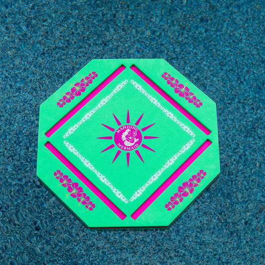 Spa Mermaid Mahj Mat - Green - In Stock!