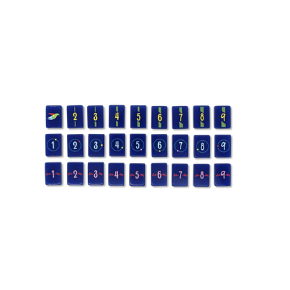Navy Architectural Mahjong Tile Set