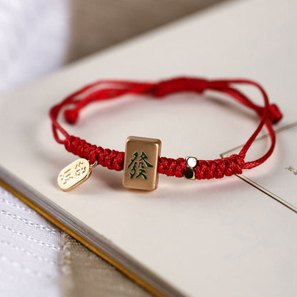 Life Mahjong Rope Adjustable Adult Female Bracelets
