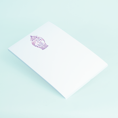 Purple Mahjong Ginger Jar Notepad