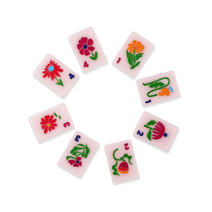 Cat Lady Rose Mahjong Tile Set