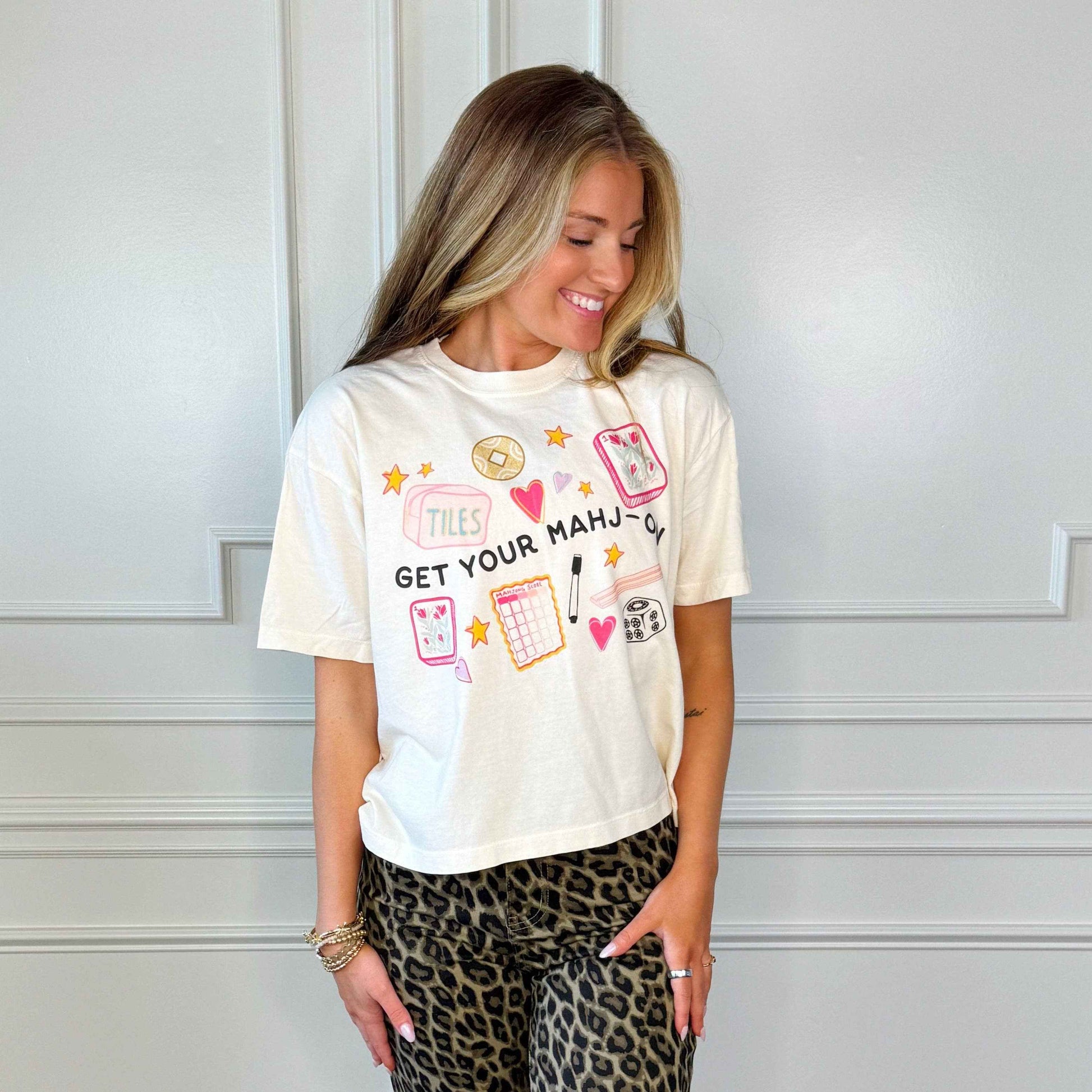 Get Your Mahj-On Crop Tee