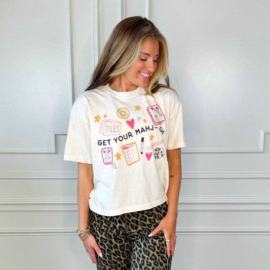 Get Your Mahj-On Crop Tee