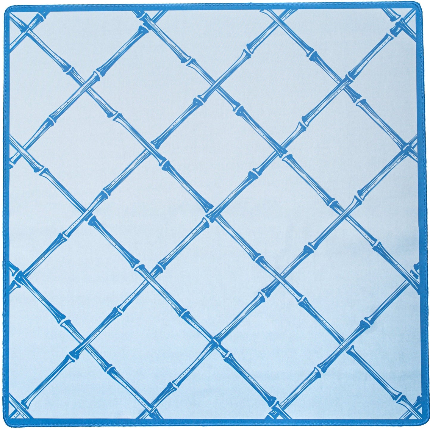 MAHJONG GAME MAT: TRELLIS IN BARELY BLUE