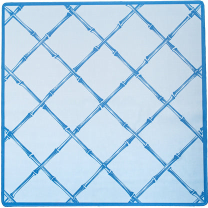 MAHJONG GAME MAT: TRELLIS IN BARELY BLUE