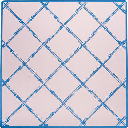 MAHJONG GAME MAT: TRELLIS IN PETAL PINK