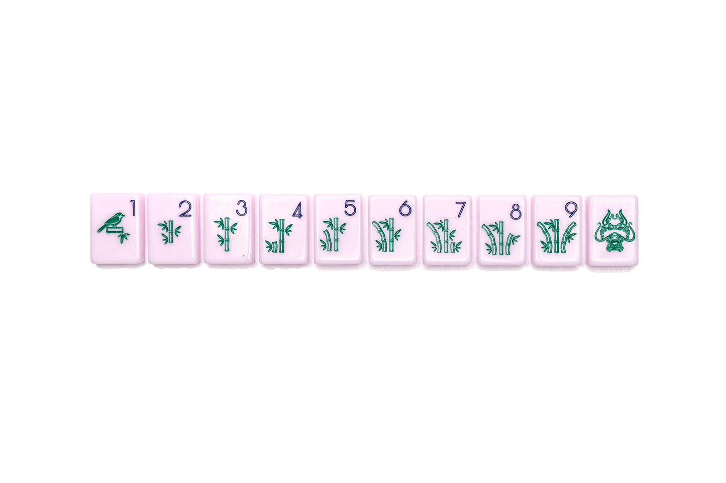 THE CHINOISERIE SET -  MAHJONG TILES:  POLISHED PINK