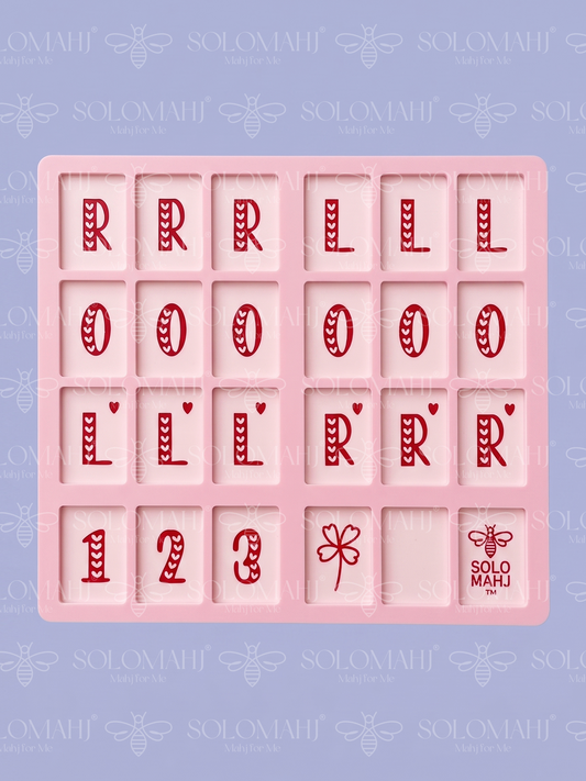 SoloMahj Poppy Board – Sweetheart Edition (Pink, Large Tiles)