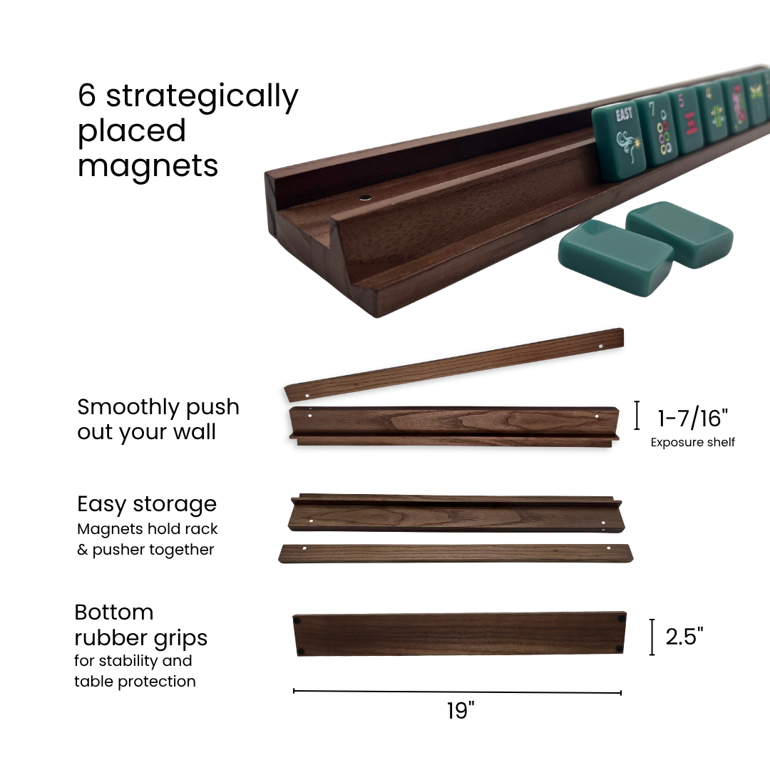 Walnut Racks & Pushers - 19" Long