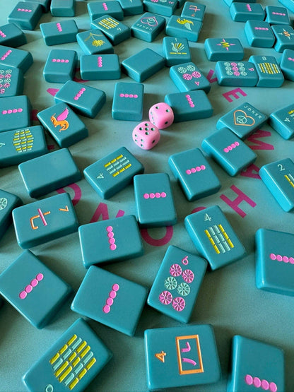 Peace Love Mahjong - OG Mahj Tiles - Totally Teal