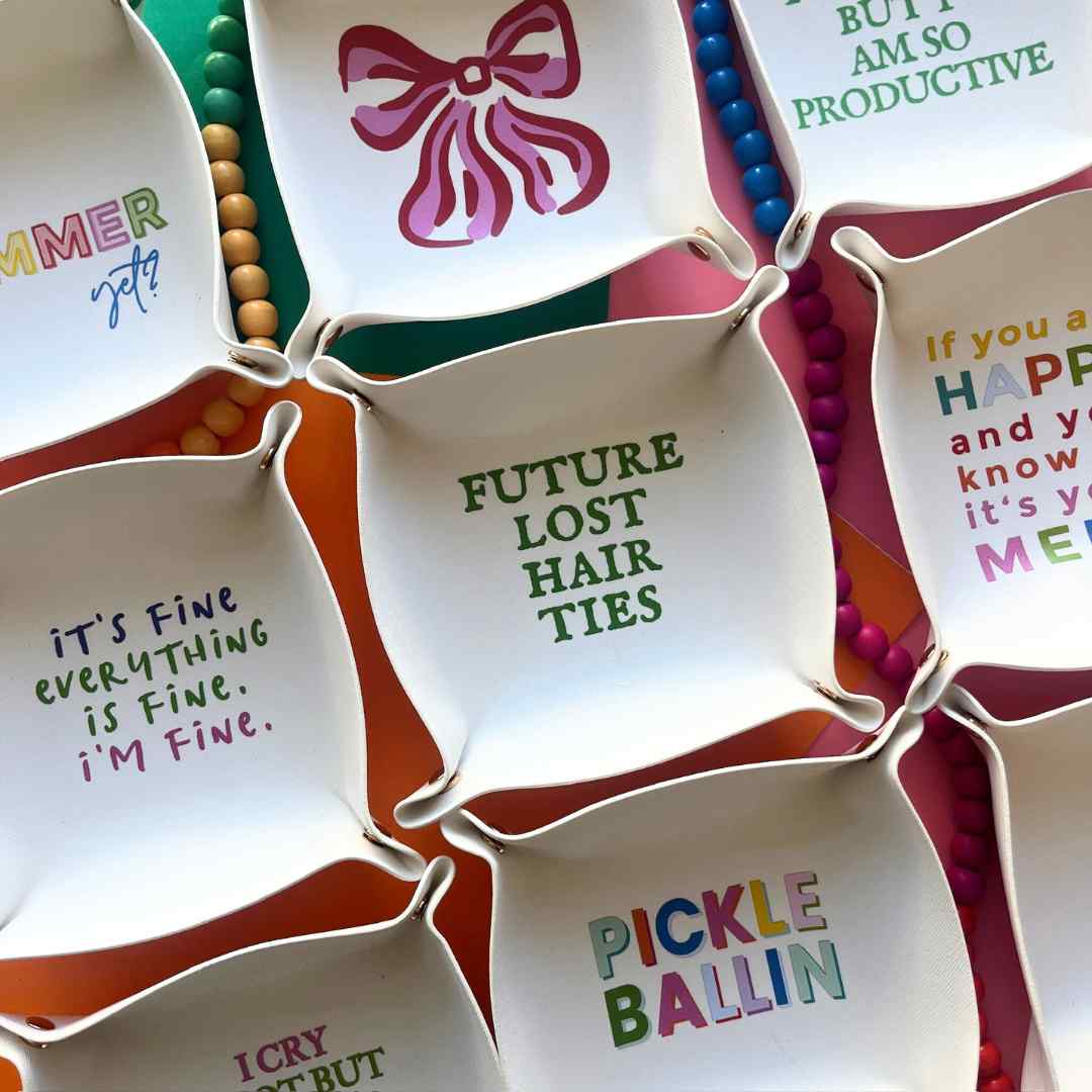 Staffordshire Spaniel Lotus Cute Funny trinket tray gift