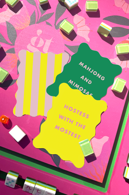 Girl Tribe Co - Palm Springs Yellow Mahjong Shufflers Set of 2