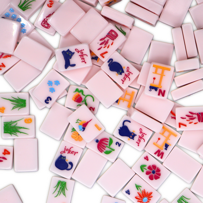 Cat Lady Rose Mahjong Tile Set