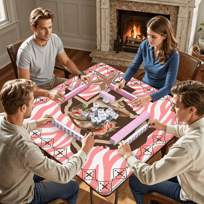 Knocking Boots Texas Mahjong Mat Boho Wildflower