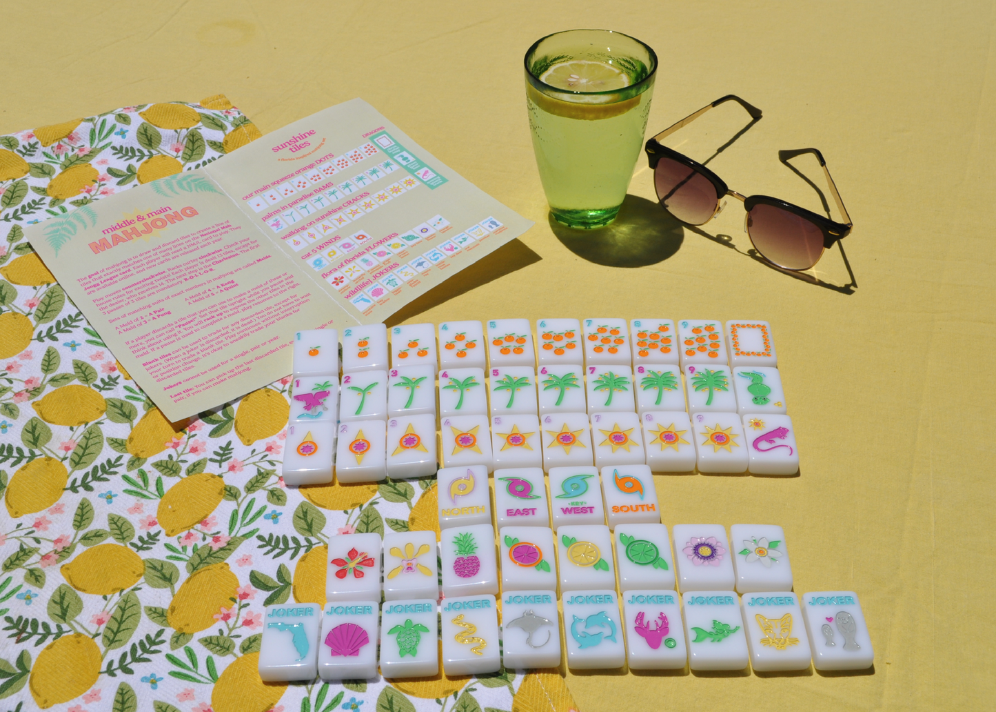 Middle & Main Mahjong - "Sunshine Tiles" FL Inspired Mahjong Set