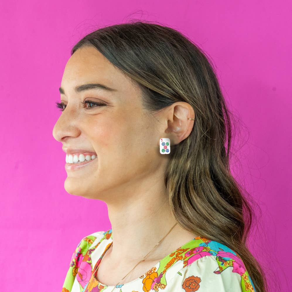 Hazel & Ollie - Mahjong Stud Earrings