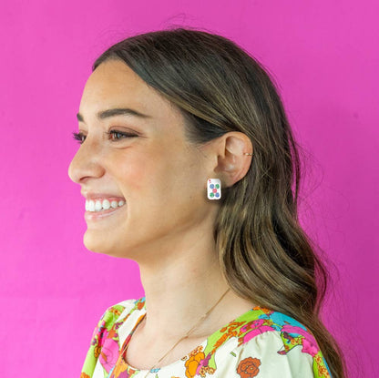 Hazel & Ollie - Mahjong Stud Earrings