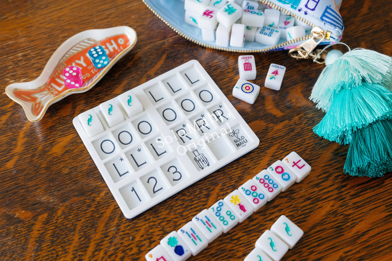 SoloMahj JetSetter Board – Ultra-Portable Solitaire Mahjong for Tiny Tiles